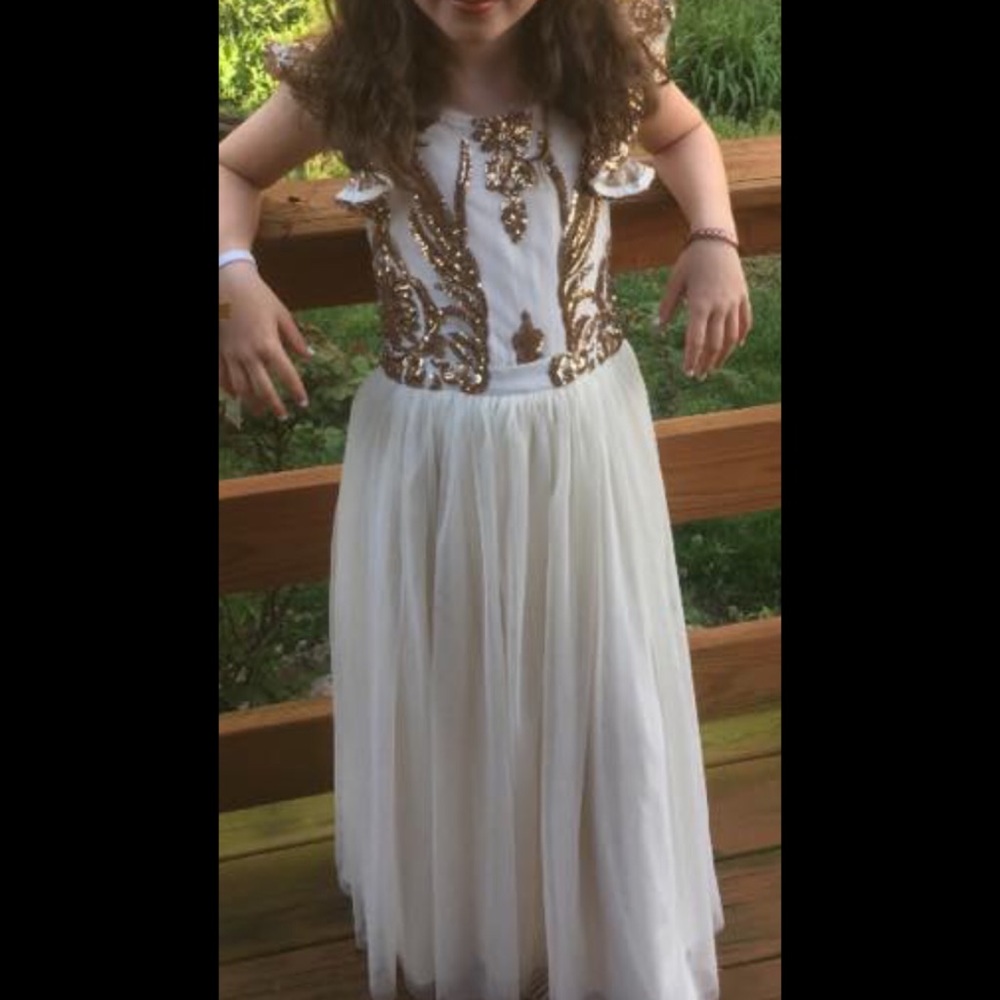 Mia Joy white & gold Ava dress.